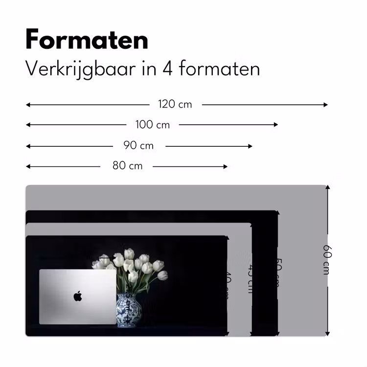 Bureau onderlegger - Wit - Bloemen - Tulpen - Vaas — 7