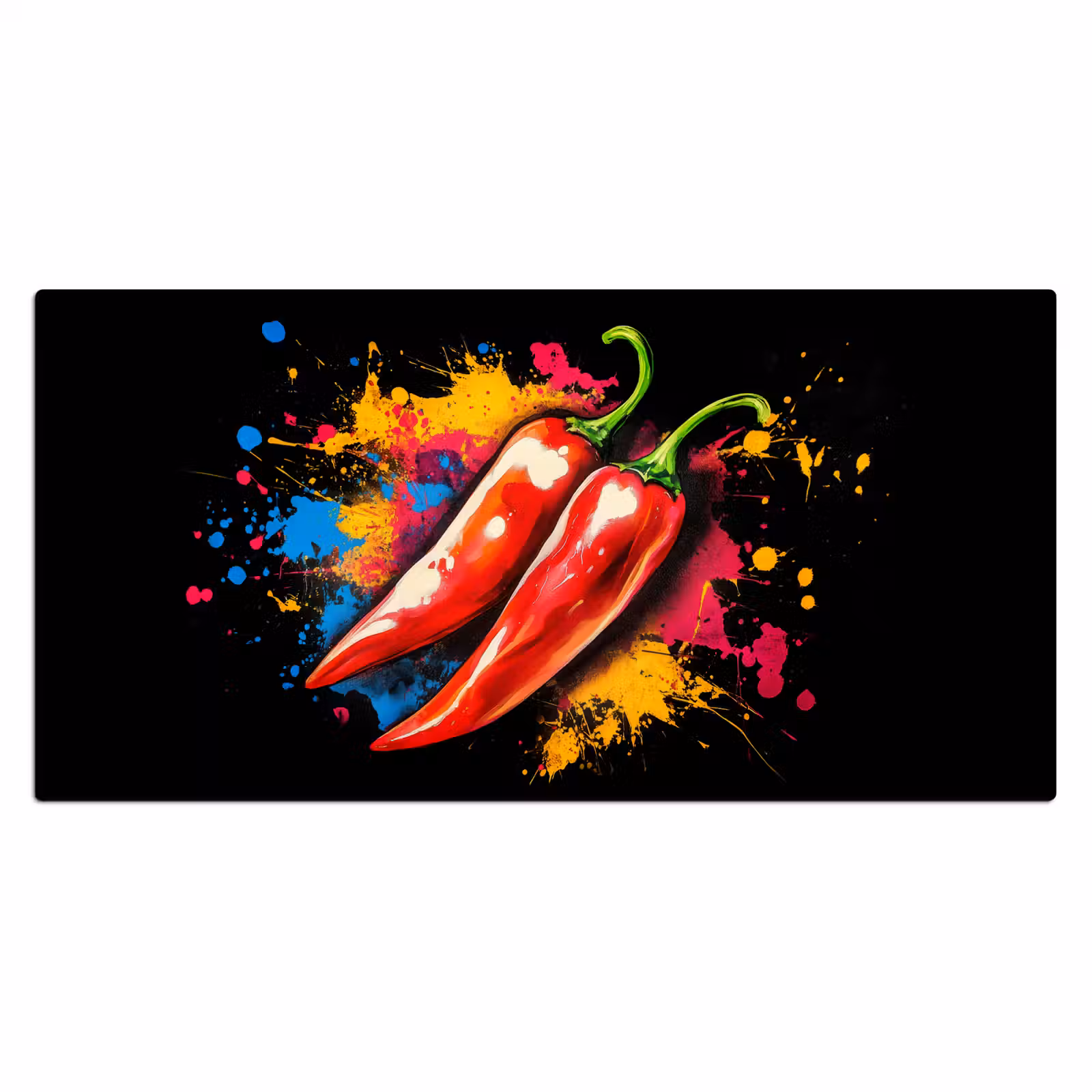 Bureau onderlegger - Peper - Graffiti - Verf - Abstract - Modern - Kleurrijk — 1