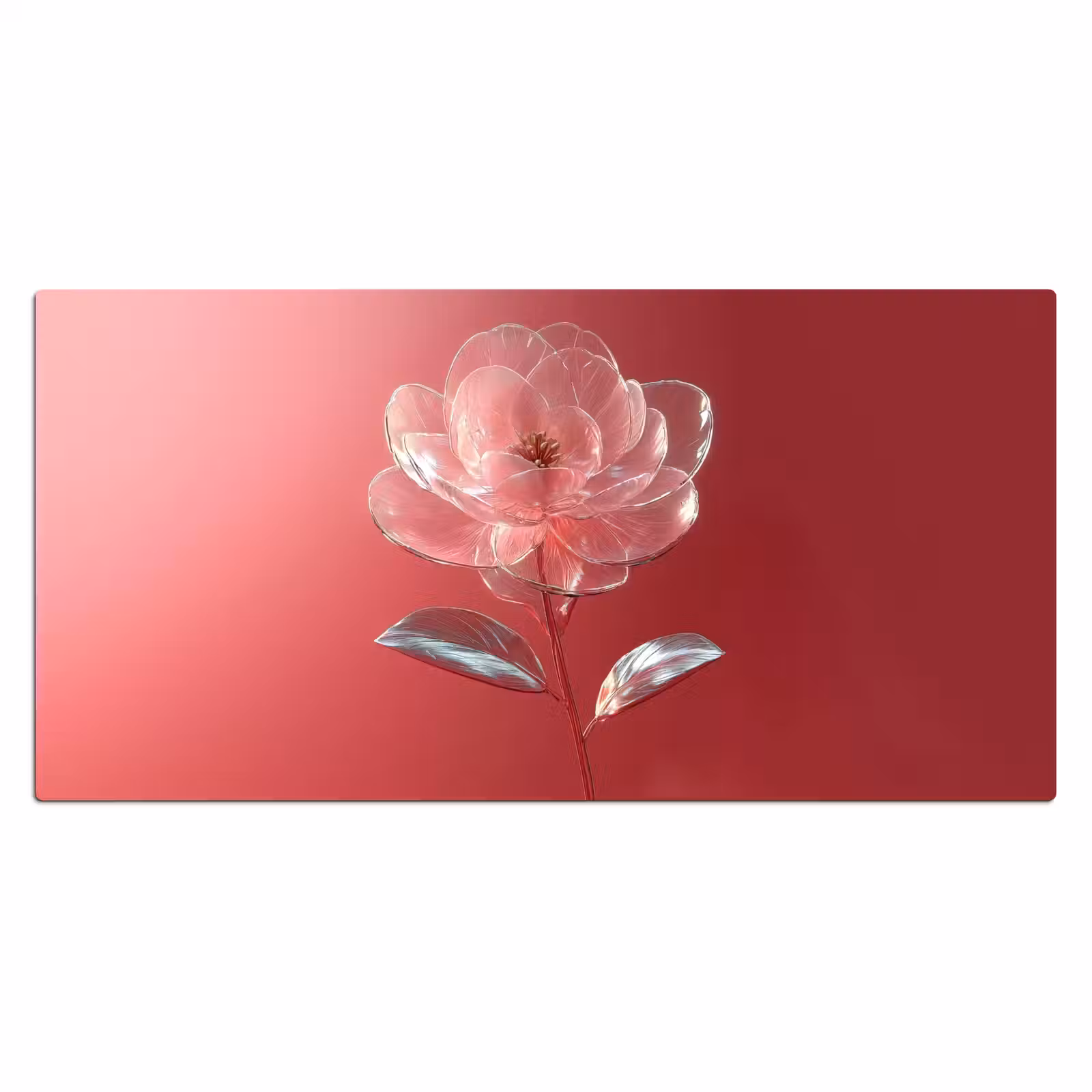 Bureau onderlegger - Sierlijk - Bloem - Roze - Glazen — 1
