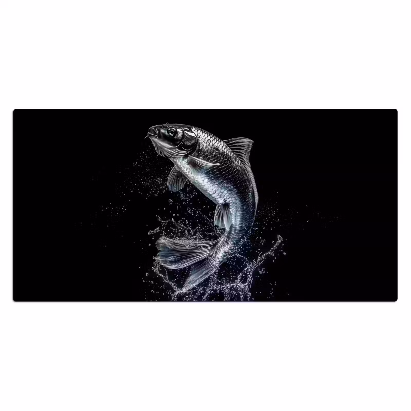 Bureau onderlegger - Vis - Koi - Zwart - Water — 1