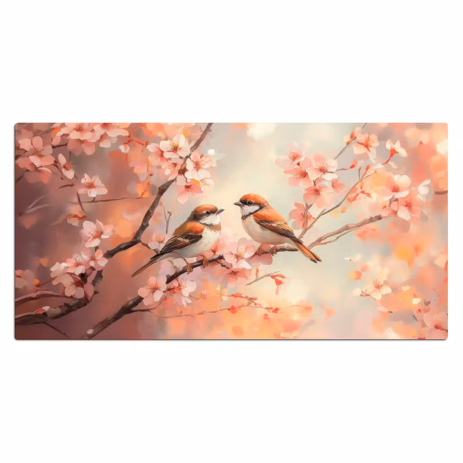 Bureau onderlegger - Vogels - Romantic - Bloesemtak — 1
