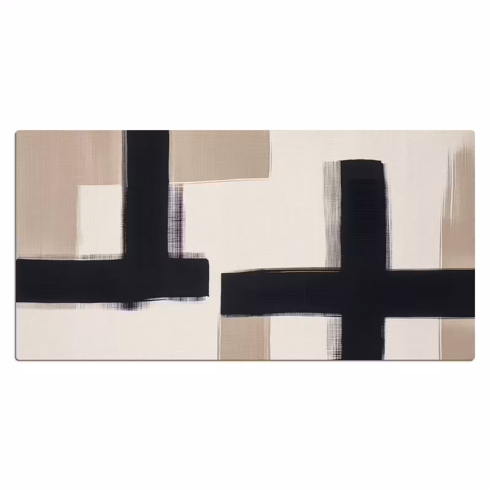 Bureau onderlegger - Zwart - Abstract - Japandi — 1