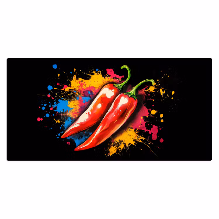 Bureau onderlegger - Peper - Graffiti - Verf - Abstract - Modern - Kleurrijk — 1