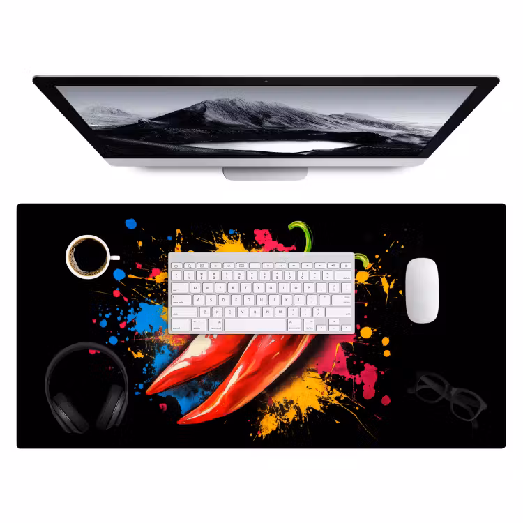 Bureau onderlegger - Peper - Graffiti - Verf - Abstract - Modern - Kleurrijk — 3