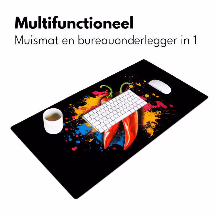 Bureau onderlegger - Peper - Graffiti - Verf - Abstract - Modern - Kleurrijk — 6