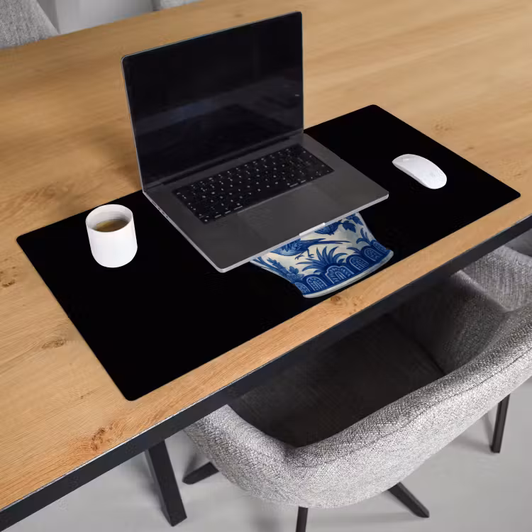 Bureau onderlegger - Pot - Delfts Blauw - Bloemen — 2