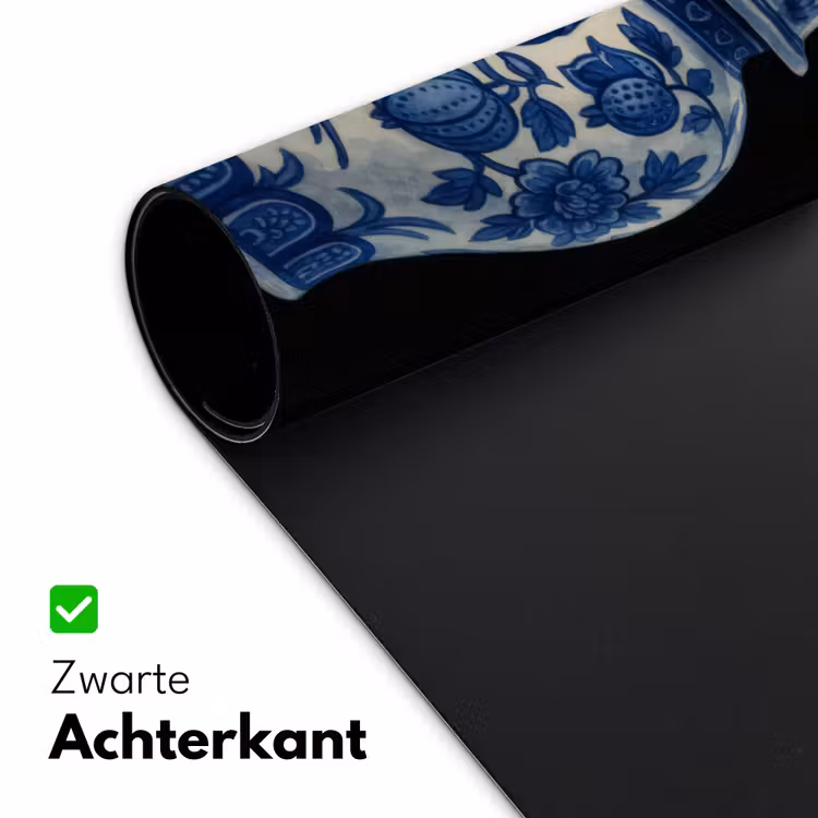 Bureau onderlegger - Pot - Delfts Blauw - Bloemen — 4