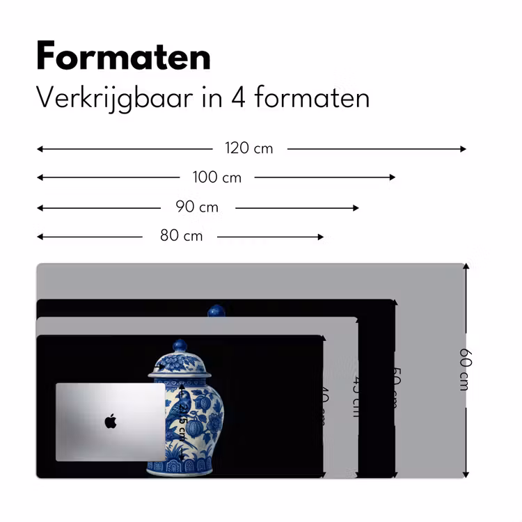 Bureau onderlegger - Pot - Delfts Blauw - Bloemen — 7