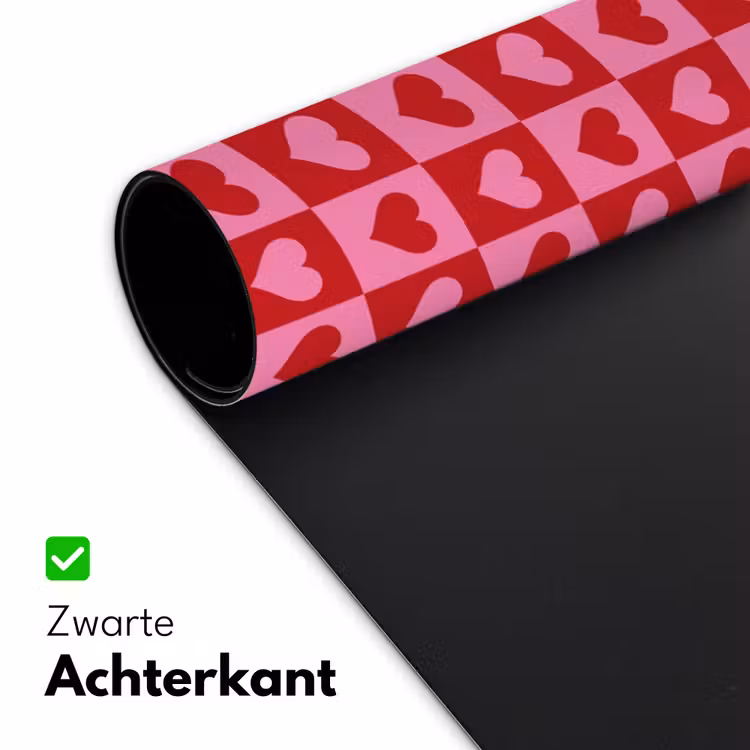 Bureau onderlegger - Rood - Roze - Schaakbord - Valentijn — 4