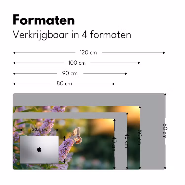 Bureau onderlegger - Sierlijke - Vlinder - Paarse - Bloemen — 7