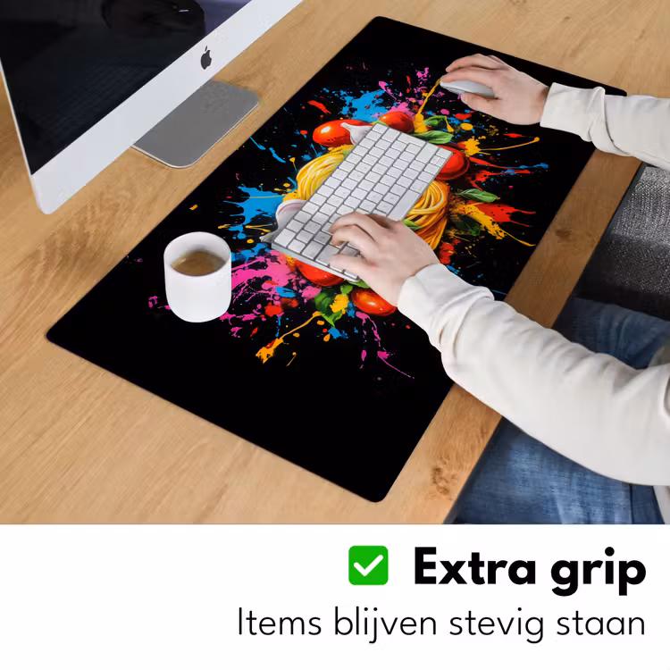 Bureau onderlegger - Spaghetti - Graffiti - Verf - Kleurrijk - Eten - Modern — 5