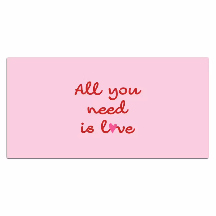 Bureau onderlegger - Tekst - Roze - Love - Hart — 1