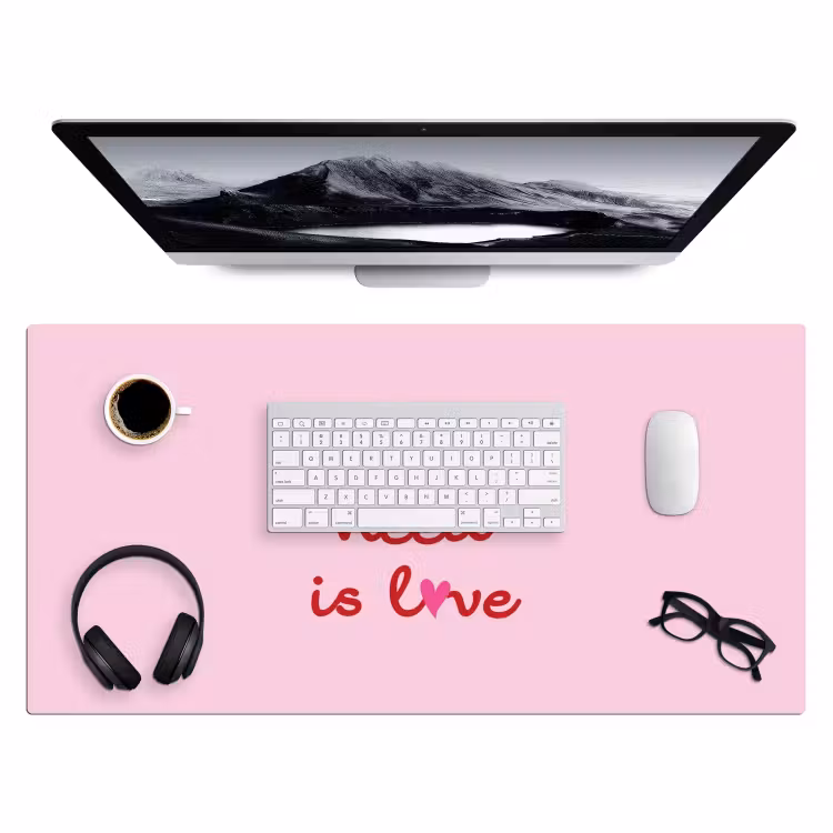 Bureau onderlegger - Tekst - Roze - Love - Hart — 3