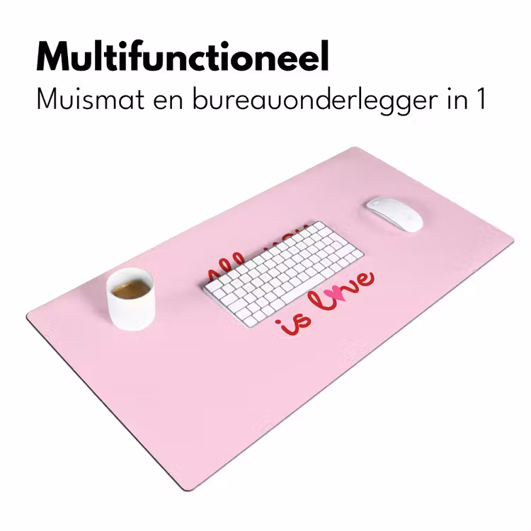 Bureau onderlegger - Tekst - Roze - Love - Hart — 6