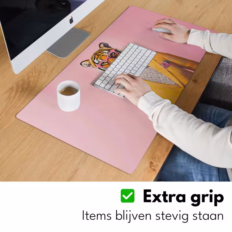 Bureau onderlegger - Tijger - Bril - Geel - Jasje — 5
