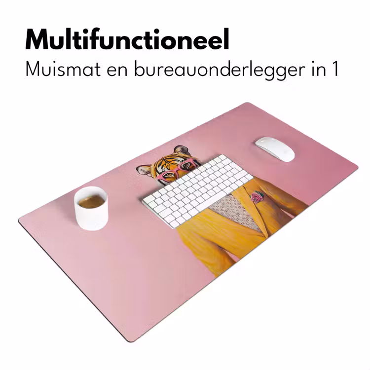Bureau onderlegger - Tijger - Bril - Geel - Jasje — 6
