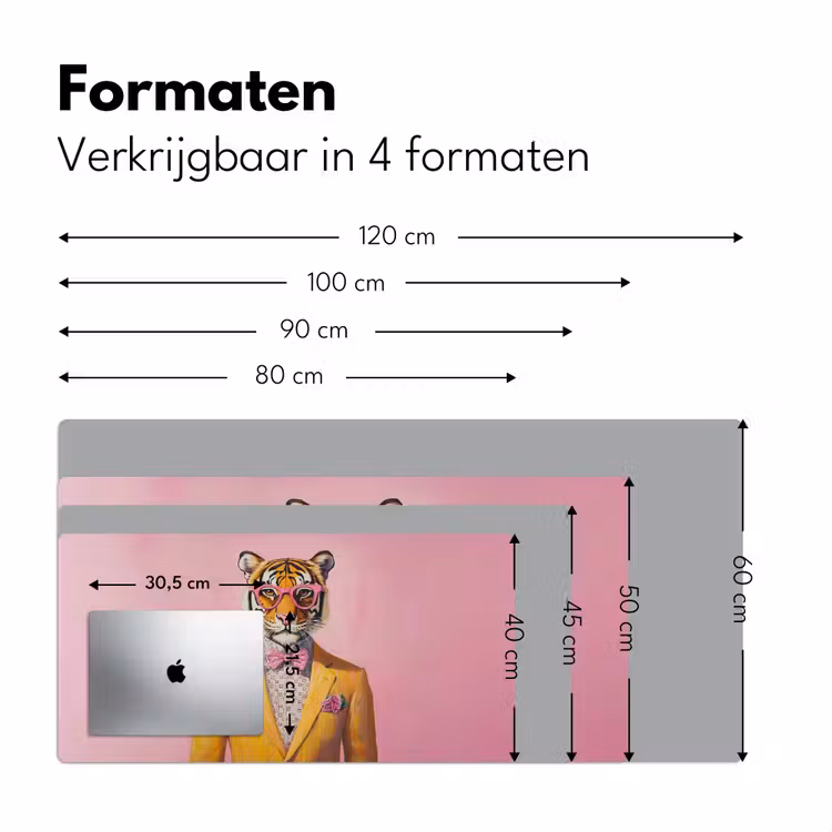 Bureau onderlegger - Tijger - Bril - Geel - Jasje — 7