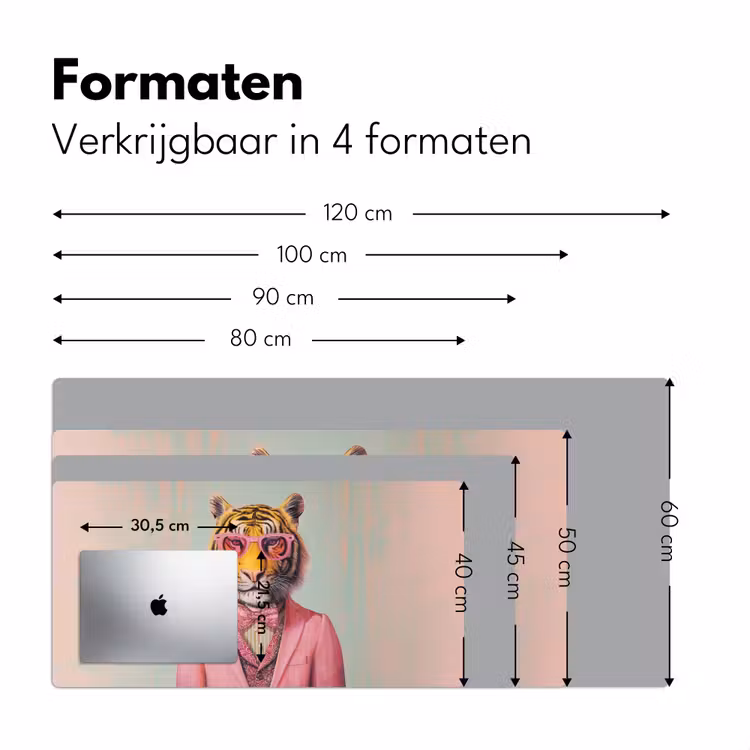 Bureau onderlegger - Tijger - Strik - Jasje - Roze — 7