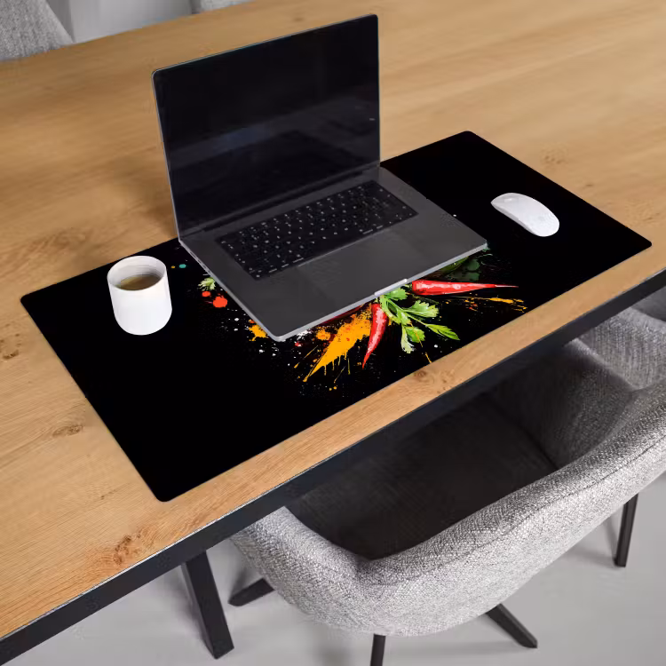 Bureau onderlegger - Tomaat - Avocado - Peper - Graffiti - Verf - Modern — 2