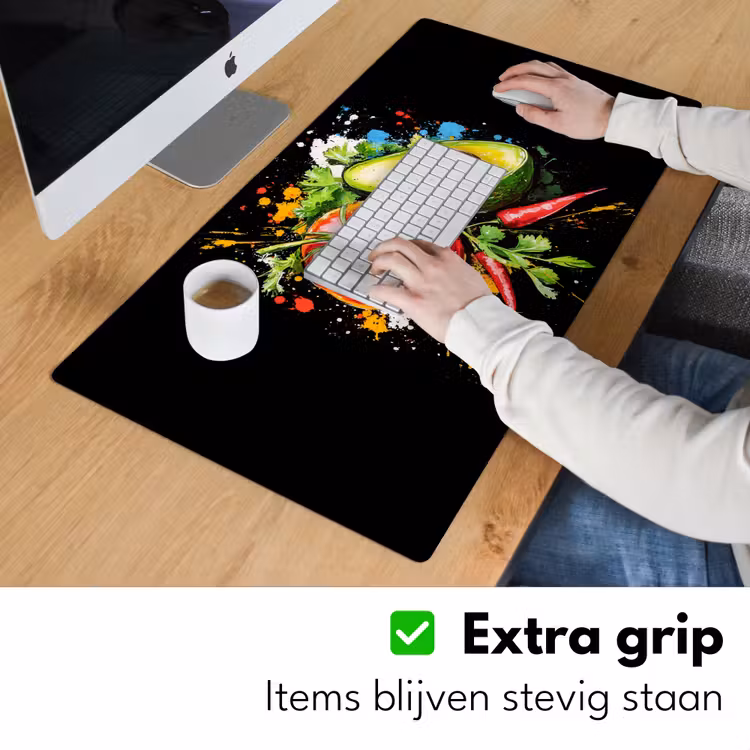 Bureau onderlegger - Tomaat - Avocado - Peper - Graffiti - Verf - Modern — 5
