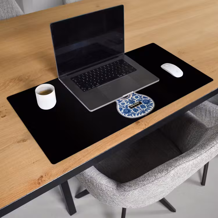 Bureau onderlegger - Ukelele - Delfts - Blauw - Muziek — 2