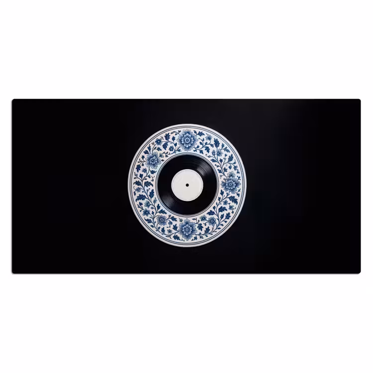 Bureau onderlegger - Vinyl - LP - Delfts Blauw - Muziek — 1