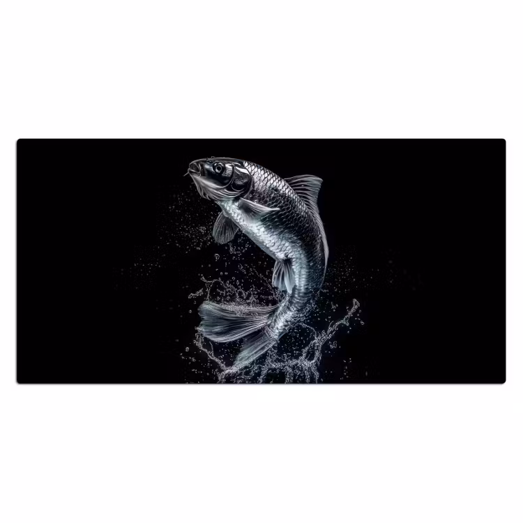 Bureau onderlegger - Vis - Koi - Zwart - Water — 1