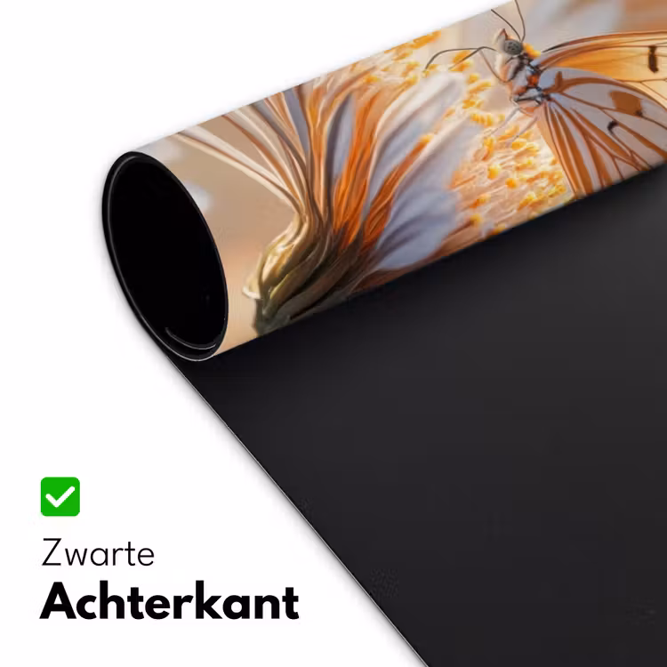Bureau onderlegger - Vlinder - Bloem - Oranje — 4