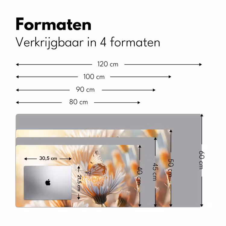 Bureau onderlegger - Vlinder - Bloem - Oranje — 7