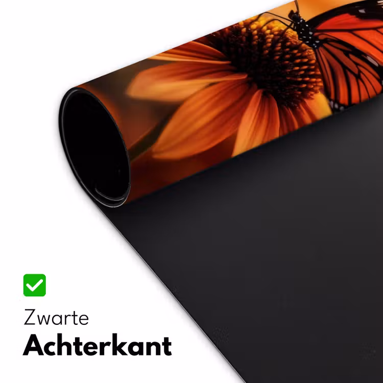 Bureau onderlegger - Vlinder - Bloemen - Oranje — 4