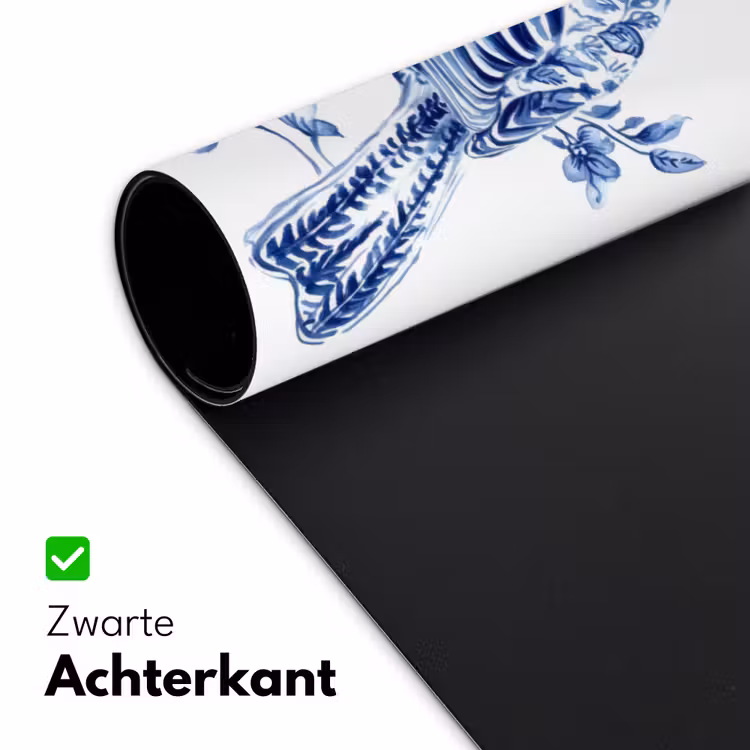 Bureau onderlegger - Vogel - Delfts blauw - Illustratie - Bloemen — 4