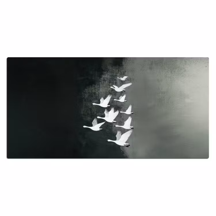 Bureau onderlegger - Vogel - Japandi - Groen — 1