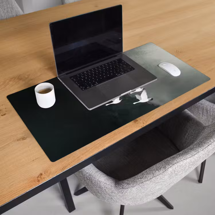 Bureau onderlegger - Vogel - Japandi - Groen — 2