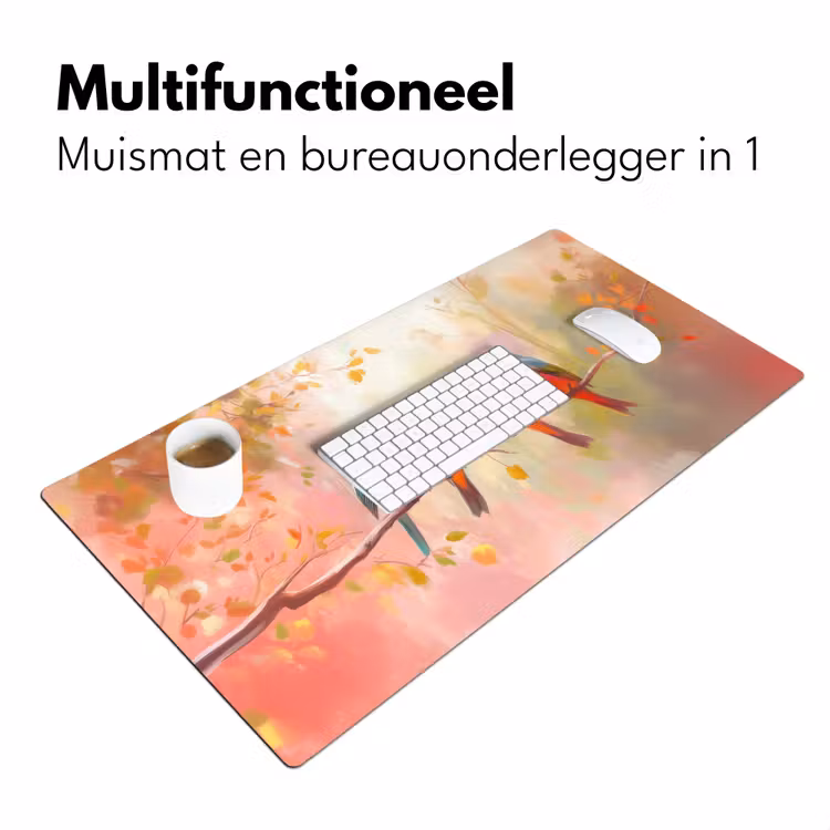 Bureau onderlegger - Vogels - Kleurrijk - Tak — 6