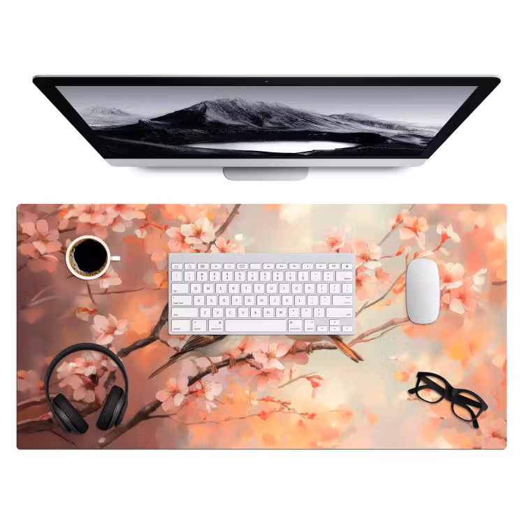 Bureau onderlegger - Vogels - Romantic - Bloesemtak — 3