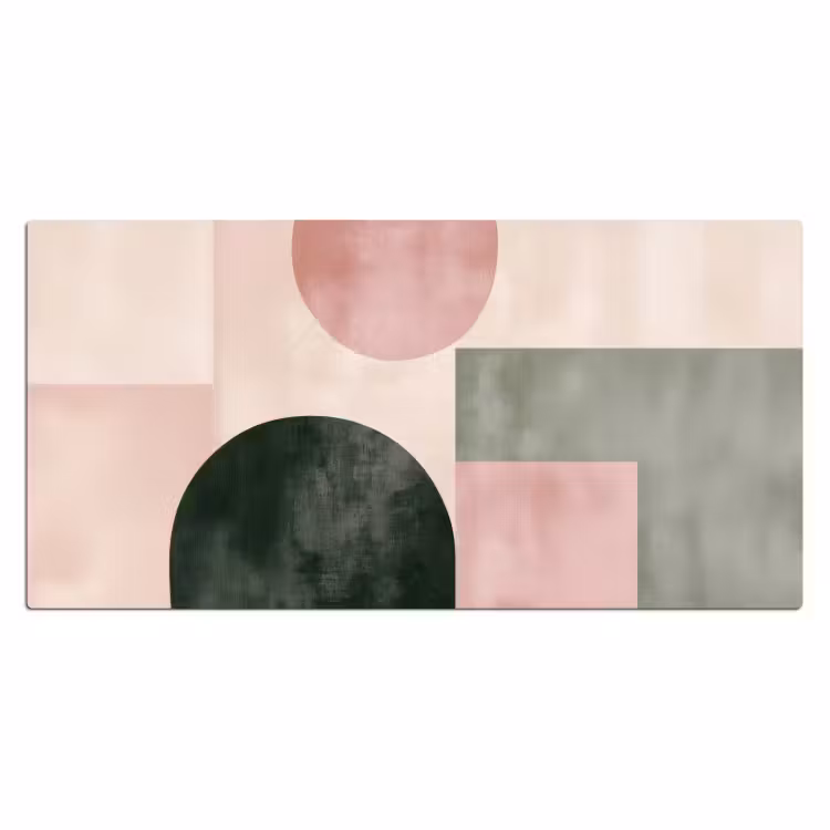 Bureau onderlegger - Vormen - Abstract - Cirkel - Zwart — 1