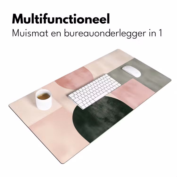 Bureau onderlegger - Vormen - Abstract - Cirkel - Zwart — 6