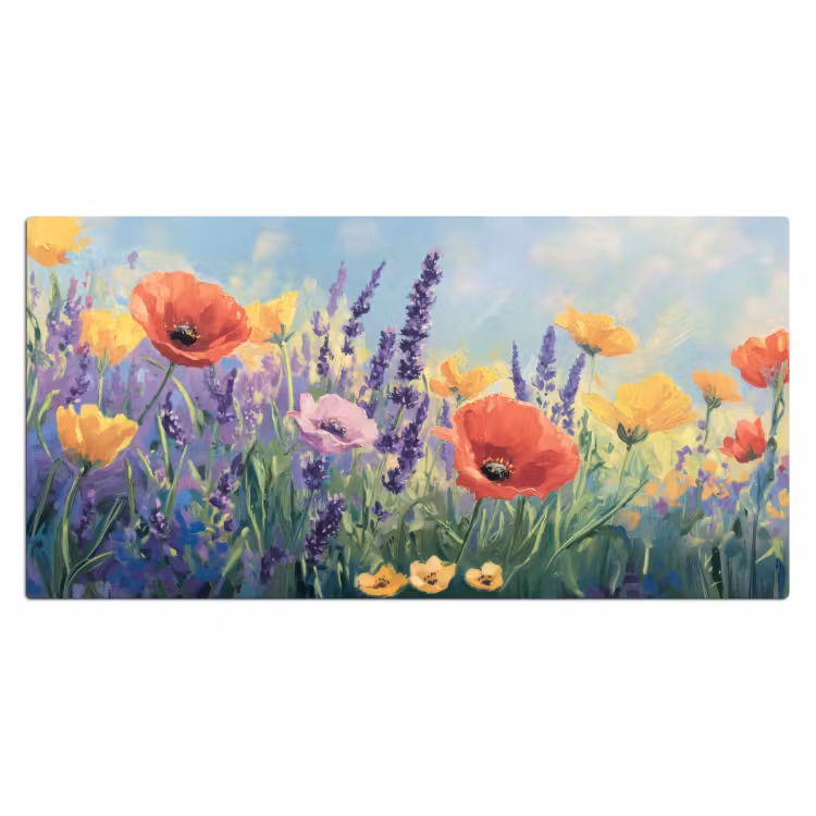 Bureau onderlegger - Weide - Bloemen - Kleurrijk — 1