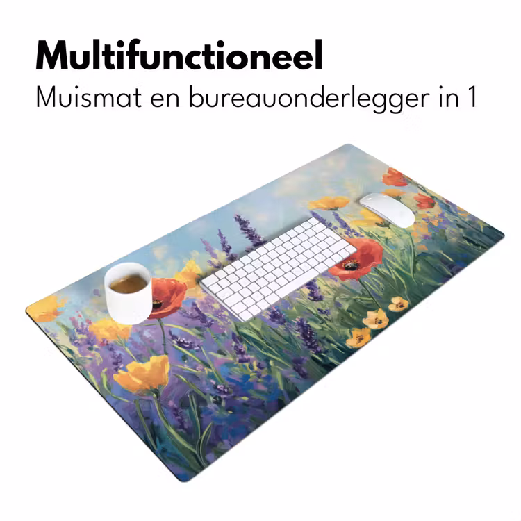 Bureau onderlegger - Weide - Bloemen - Kleurrijk — 6