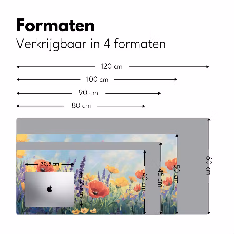 Bureau onderlegger - Weide - Bloemen - Kleurrijk — 7