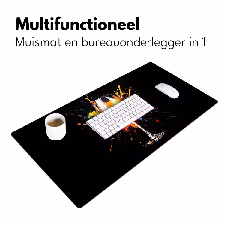 Bureau onderlegger - Wijn - Glas - Graffiti - Borrel - Rood - Verf — 6