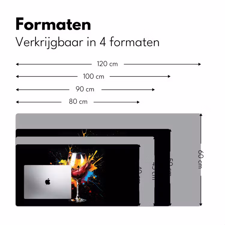 Bureau onderlegger - Wijn - Glas - Graffiti - Borrel - Rood - Verf — 7