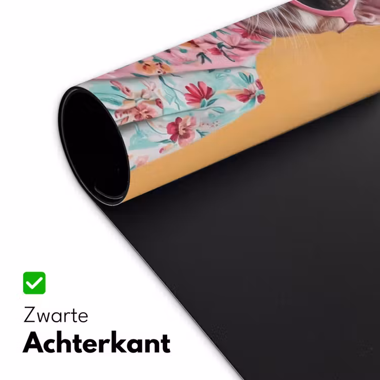 Bureau onderlegger - Zonnebril - Kat - Sjaal - Bloemen — 4