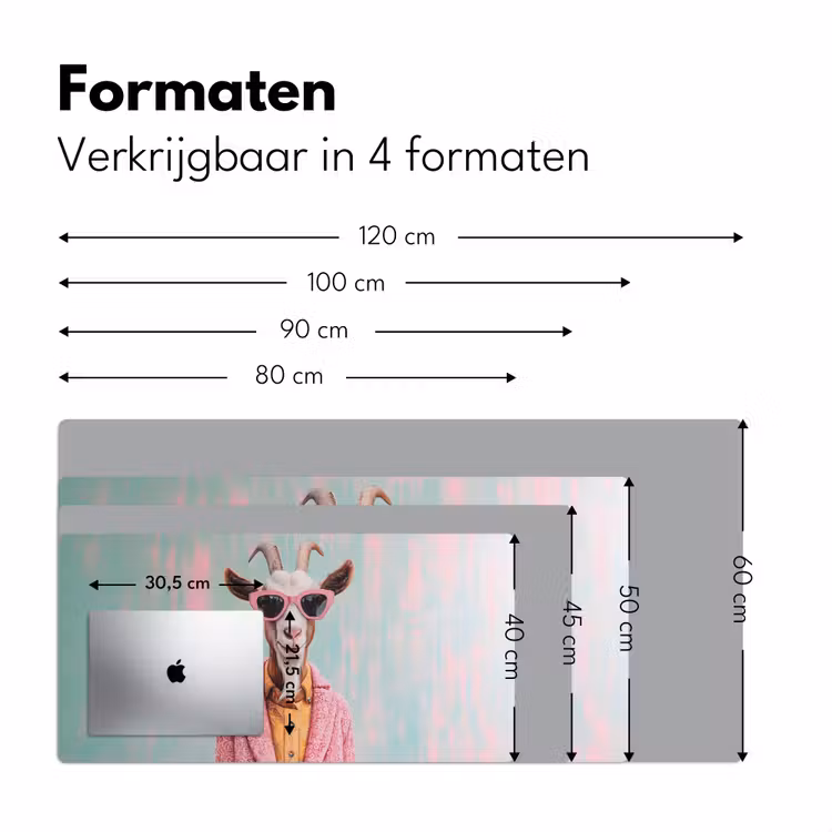 Bureau onderlegger - Zonnebril - Roze - Geit - Horen — 7
