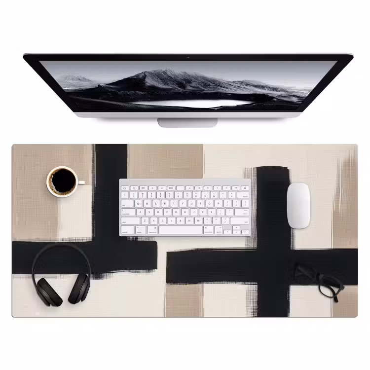 Bureau onderlegger - Zwart - Abstract - Japandi — 3