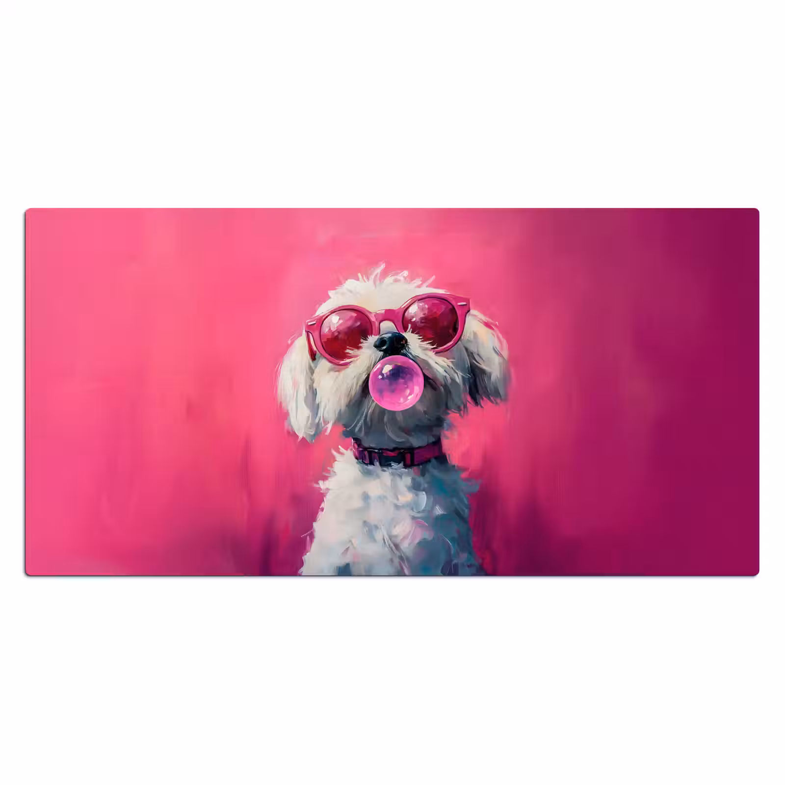 Bureau onderlegger - Pink - Hond - Bubbel — 1