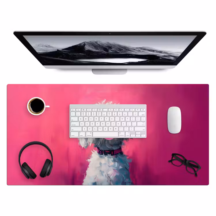 Bureau onderlegger - Pink - Hond - Bubbel — 3