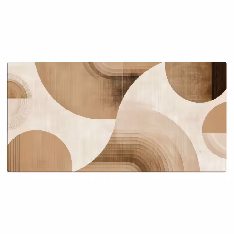 Bureau onderlegger - Retro - Geometrische lagen - Aardetinten — 1