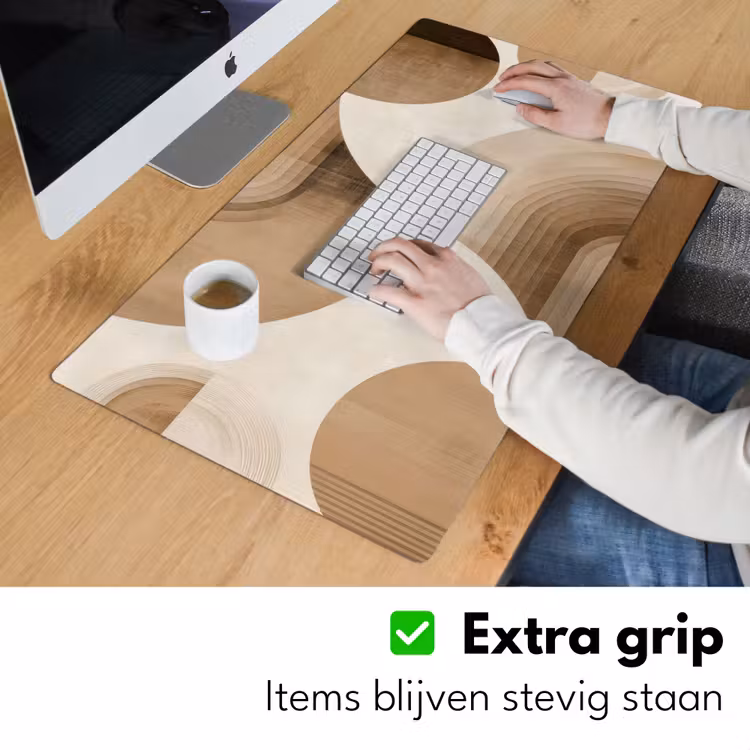 Bureau onderlegger - Retro - Geometrische lagen - Aardetinten — 5