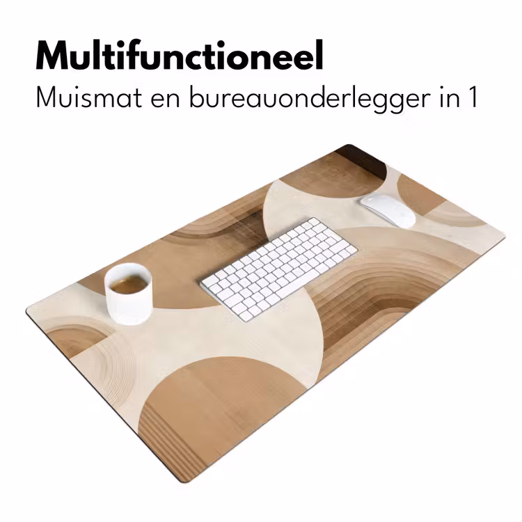 Bureau onderlegger - Retro - Geometrische lagen - Aardetinten — 6